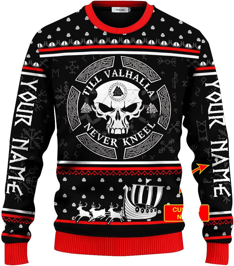 Amazon.com: Norse Mythology Custom Viking 3D Printing Gifts for Womens Mens  - Pullover Graphic Ugly Christmas Sweater S-6XL : Clothing, Shoes u0026 Jewelry