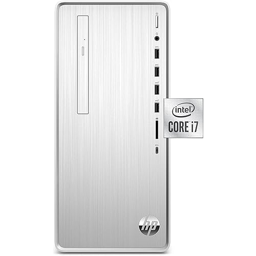 HP Pavilion Desktop, 10th Gen Intel Core i7-10700 Processor, 16 GB RAM, 1 TB hard drive + 256 GB SSD, Windows 10 Home (TP01-1070, Silver)