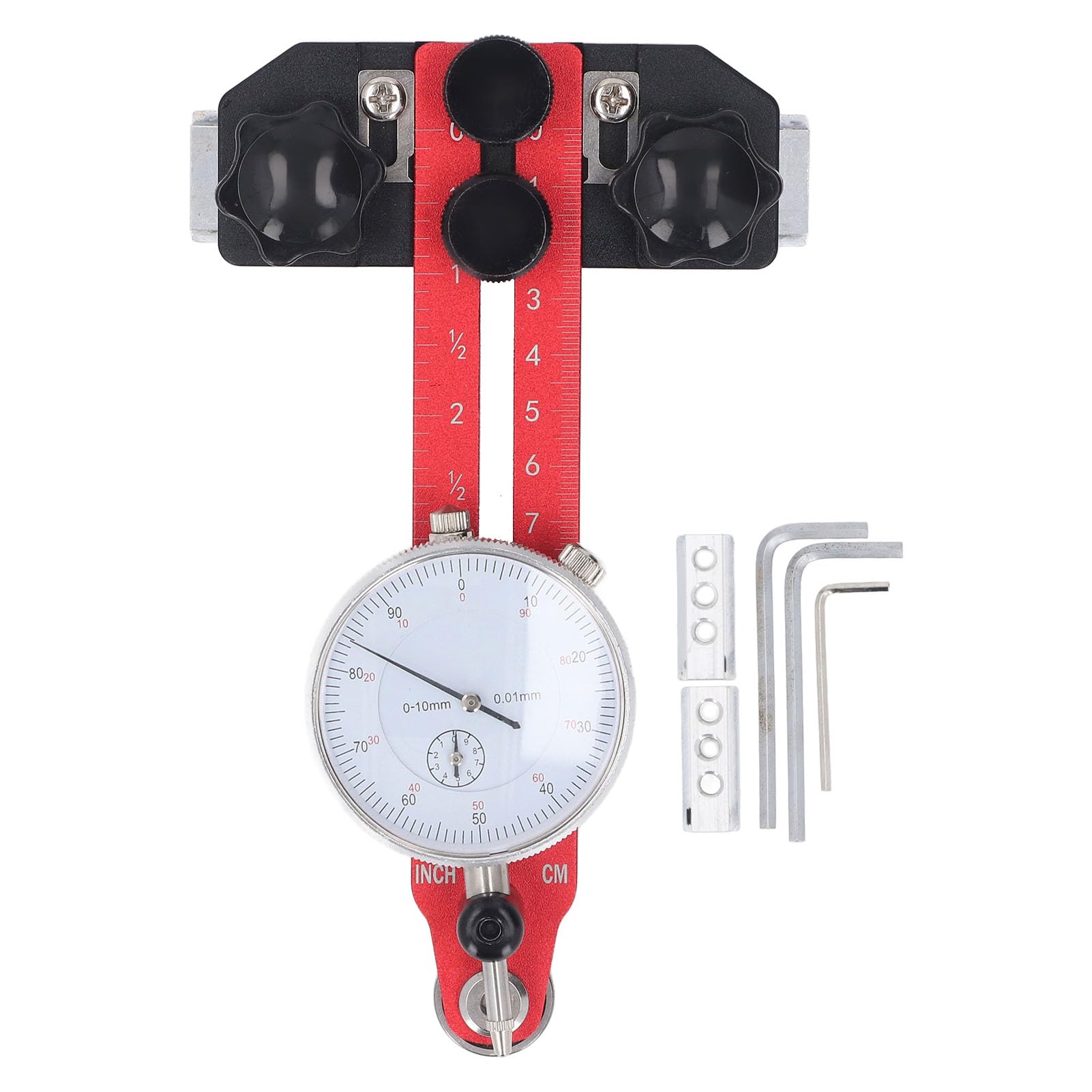 BTSEURY Table Saw Dial Gauge, Table Saw Calibrator with Dial Indicator Sawblade Parallelism Corrector Calibration Tool for 20 and 30 Type Sliding Rail