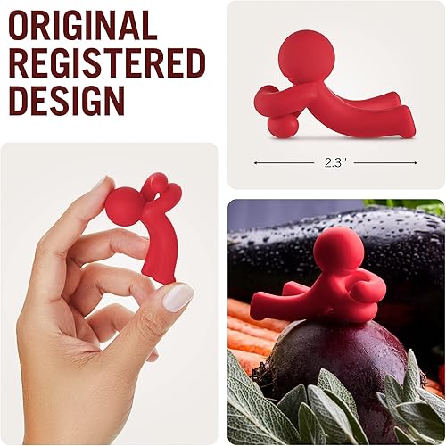 Miniatura 4 de Hug Doug - Soporte para cuchara y elevador de tapa para evitar que la cuchara se caiga, soporte de cuchara de silicona, soporte para cuchara de