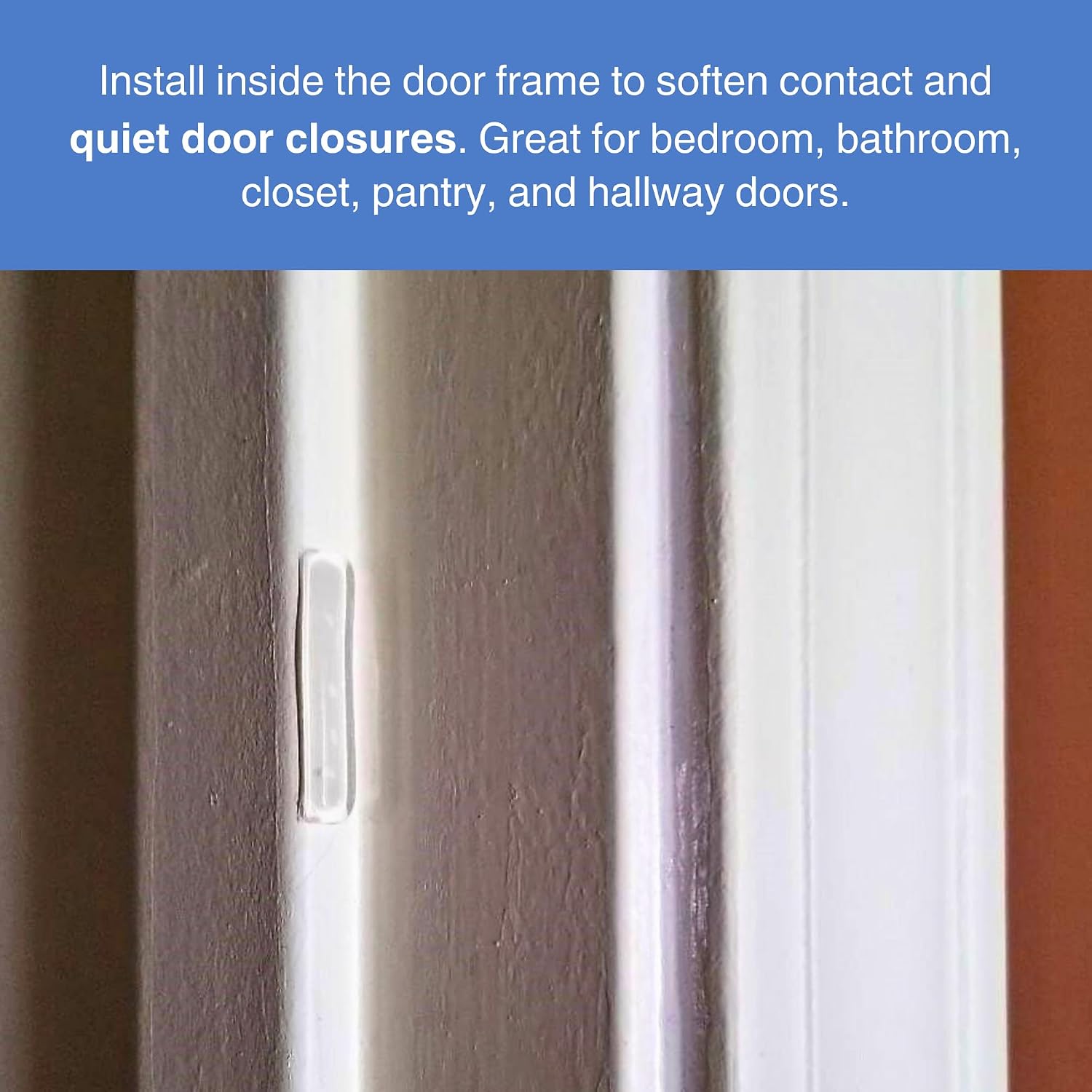 HushBumps Ultra-Quiet, Energy Absorbing Compound Bumpers for Interior Doors – 30 Pieces - Multi-Compound Polyurethane Absorbs Shock & Dampens Sound – Reduces Closing Noise and Vibration