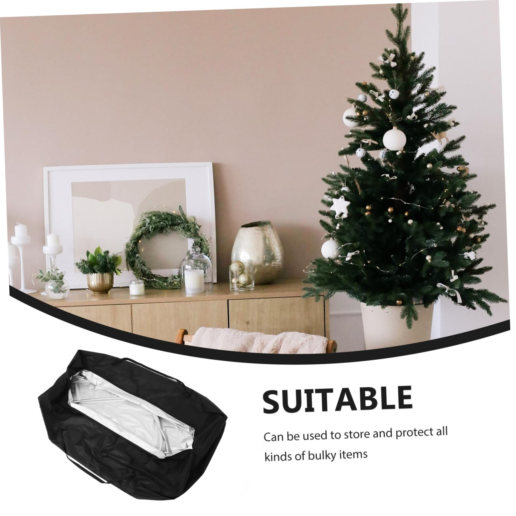 PRETYZOOM Borsa Portaoggetti in Tessuto Oxford Per Albero Di Natale Materasso Pieghevole e Cuscini Da Giardino Pieghevole e Resistente
