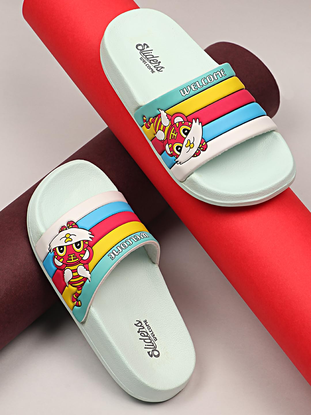 URJO Urjo Cubs - Pantofole unisex per bambini, leggere, super flessibili, eleganti, per tutti i giorni, per ragazzi e ragazze