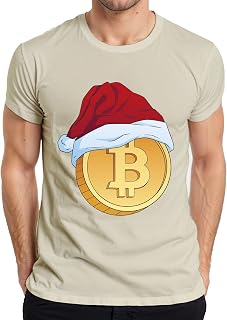 Bitcoin czapka bożonarodzeniowa krypto - Boże Narodzenie męska koszulka