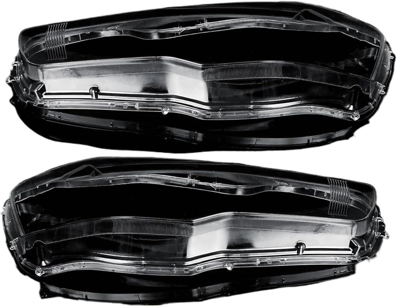 RYJXCD 1 ペアフロントヘッドランプレンズカバー三菱ランサー Ex 2008-2016 クリア車のヘッドライトシェル透明ランプ