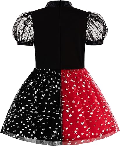 Miniatura 2 de ReliBeauty Disfraz de payaso de Halloween para niñas, cosplay con rodilleras