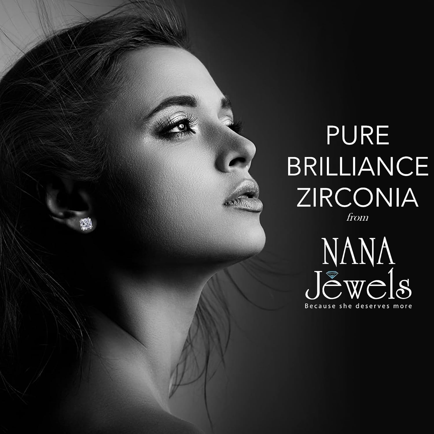 NANA Jewels Cushion Cut Simulated Diamond Stud Earrings 14K Solid Gold Post & Sterling Silver -0.60ctw-4.00ctw CZ - Image 4