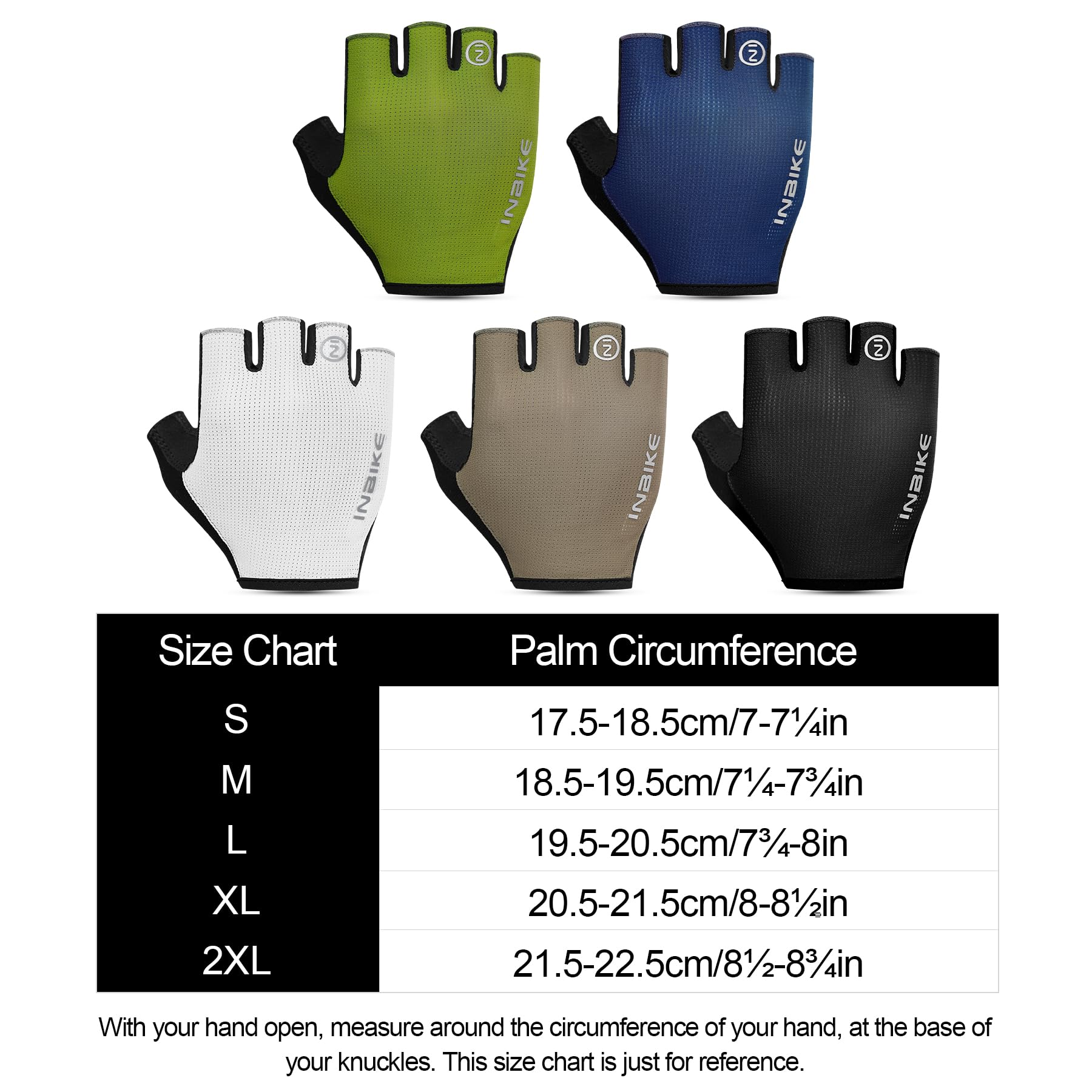 INBIKE Guantes Ciclismo Medio Dedo Verano MTB Transpirable 3mm Acolchado Hombre Mujer