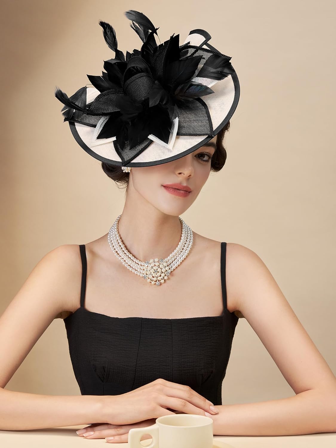 SWEETV Sinamay Kentucky Derby Hats Fascinators for Women, Tea Party Hats for Church, Cocktail, Wedding, Fancy Dress Party - Image 2