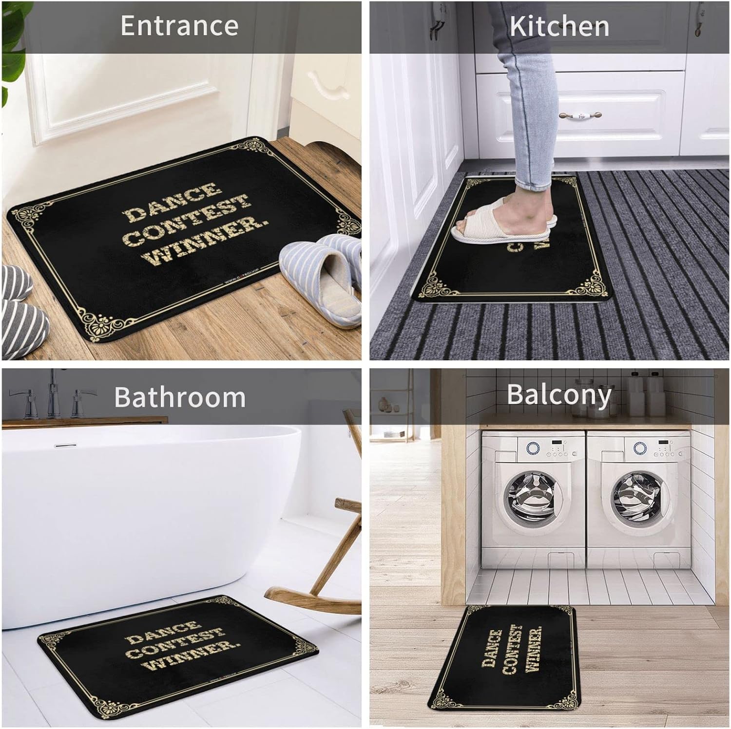 Funny Outdoor Decor Dance Contest Winner. Doormat Summer Door Mat Outdoor Funny Gifts for Boss(50X80CM)