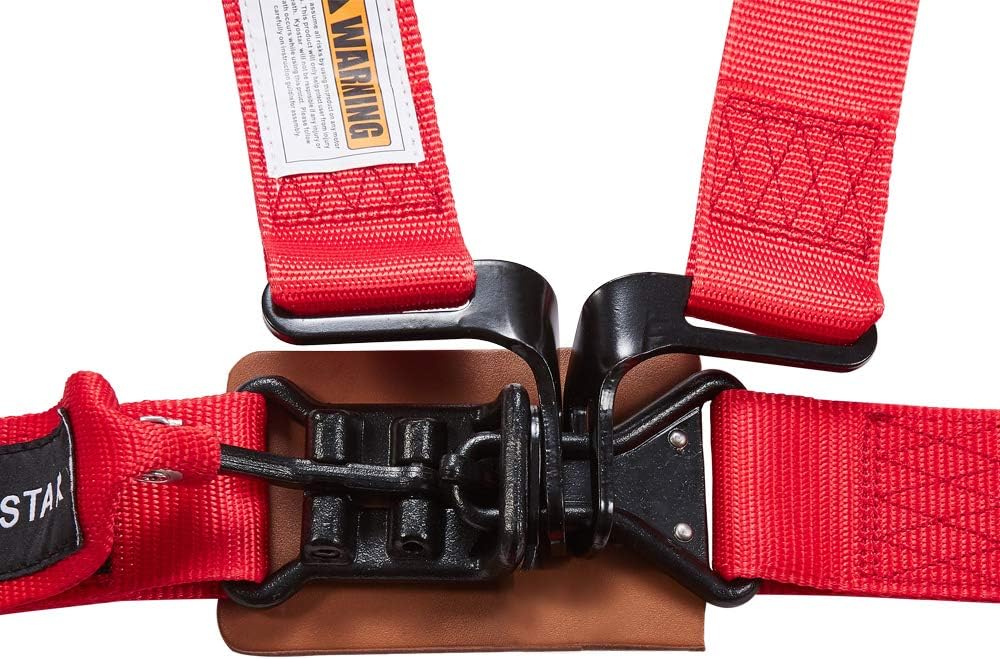 4 Point Seat Harness Latch and Link Shoulder Pads 1 Piece (Red)