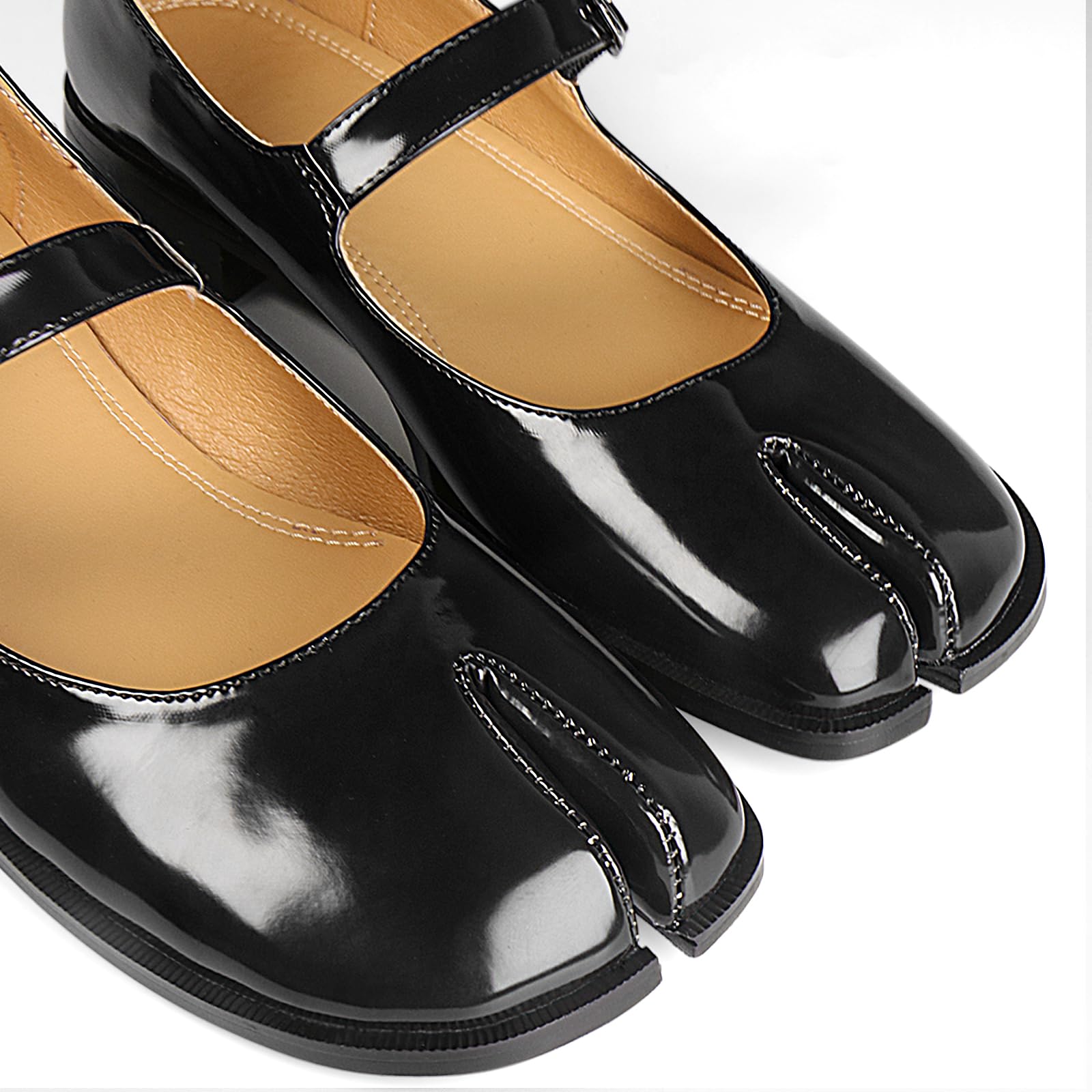Tabi Mary Jane Damen Stiefel Schlitz Schnalle Gürtel Damen Flach Bequem Casual Chic Party Schule Arbeitskleid Pumps Schuhe