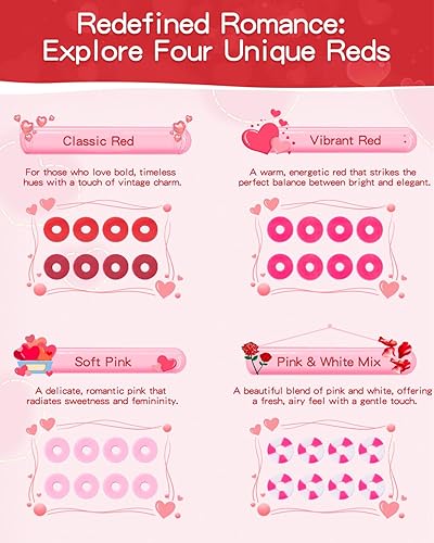 Miniatura 2 de Goldwise Kit de pulsera de la amistad del día de San Valentín, cuentas rosas, kit de fabricación de joyas con cuentas de arcilla rosa, cuentas