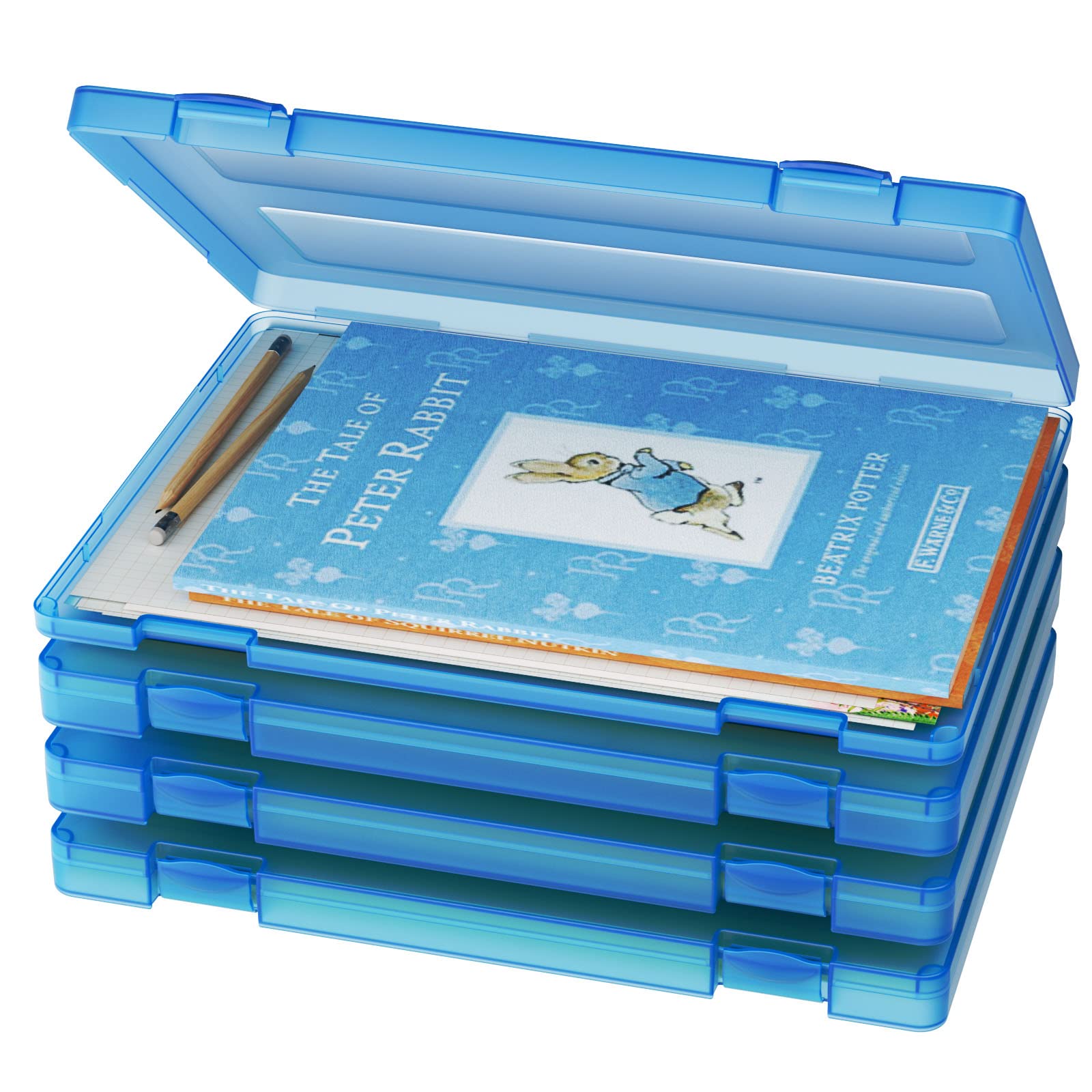 Buy iBune 4 Pack Scrapbook Paper Storage Boxes, Portable Project Case