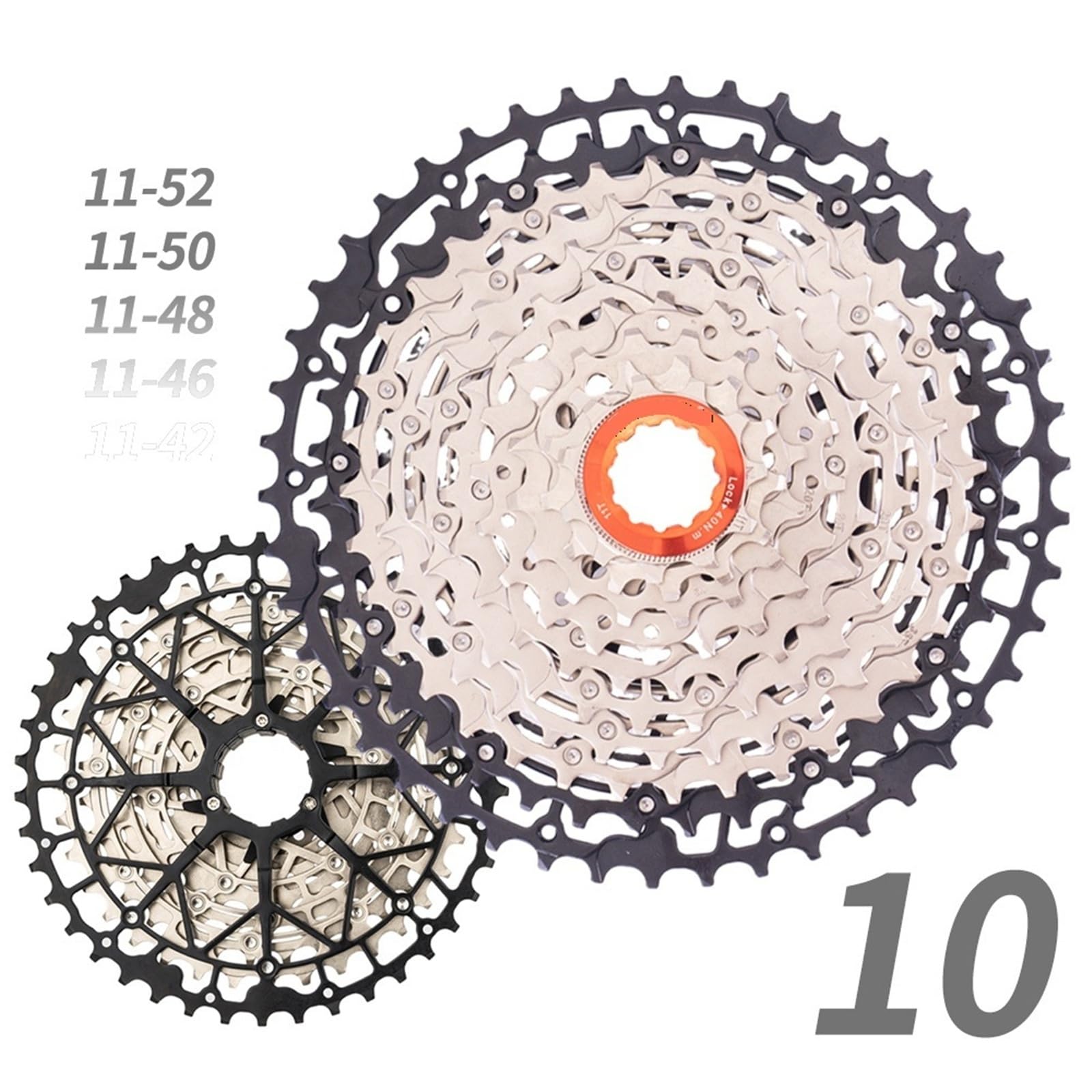 Genérico Compatible con Casete MTB ZTTO De 10 Velocidades 11-50T | Se adapta a cuerpos de rueda libre HG; El amplio rango de 11-50T admite subidas empinadas y terrenos ondulados.