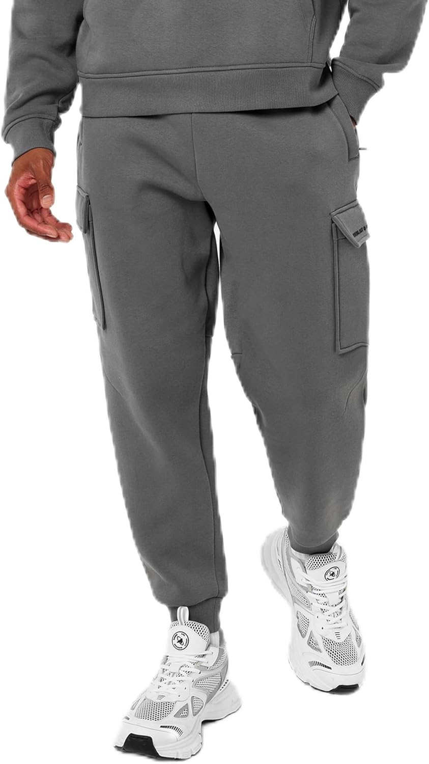 Everlast Mens Cargo Track Pants | Sweatpants for Men with Pockets, Fleece Joggers, Workout & Lounge Track Pants