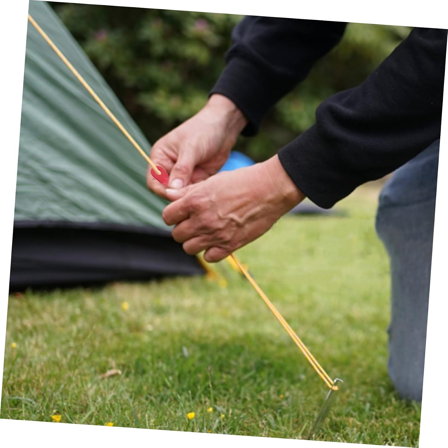 Yardwe Tent Draw Buckle Curved Cord Tighteners Wind Grip Camping Tent Rope Tightener Rope Buckle Tent Rope