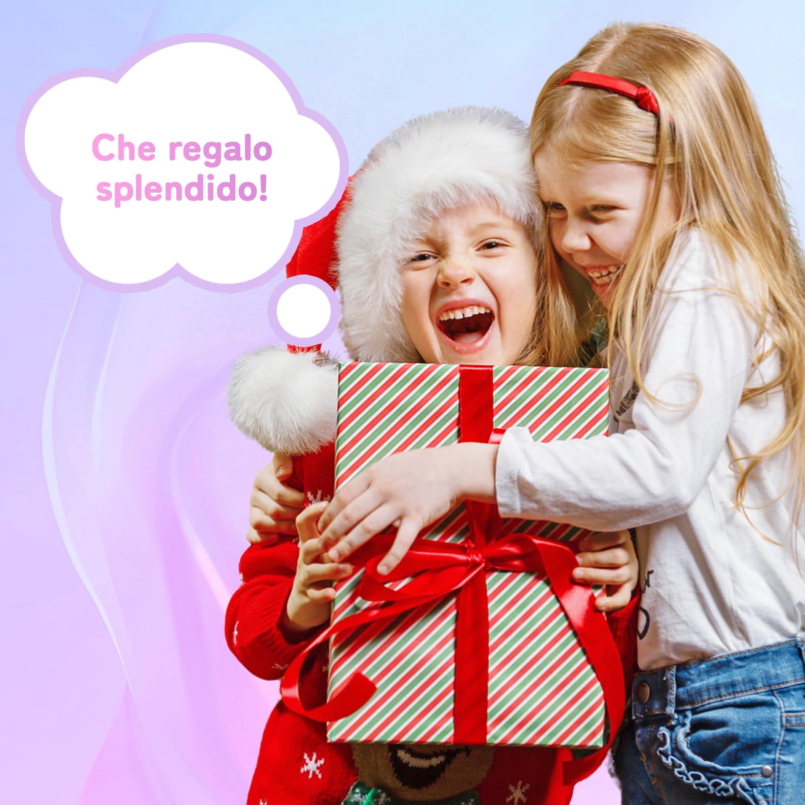 TOMSHOO Pattini a Rotelle Bambina, Pattini 4 Ruote Regolabili con Ruote Luminose LED, Roller Quad Principiante 3-12 Anni, Rollerblade Bambina per Interni ed Esterni, Regalo