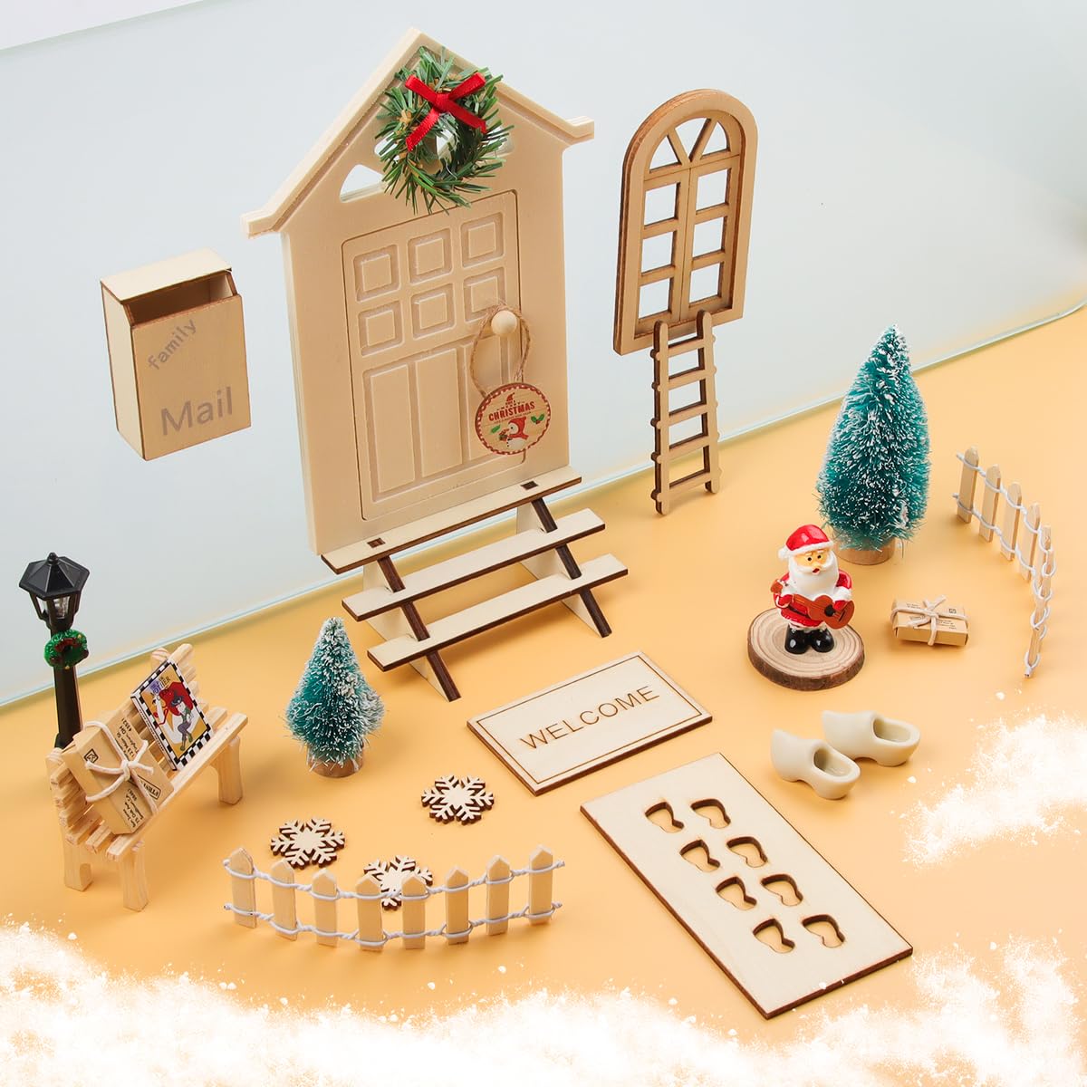Porta Magica Elfo Natale Miniature Kit Porta Elfo Di Natale - 30 Accessori Per Creare Magiche Avventure Con L'elfo Dispettoso Accessori Elf On The Shelf