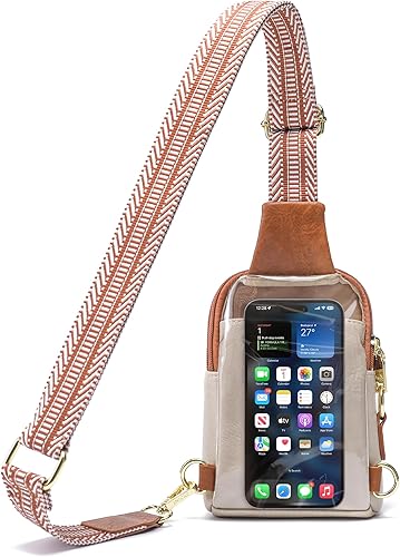 INICAT Bolso bandolera para mujer con pantalla táctil, pequeño bolso cruzado para teléfono celular, riñonera