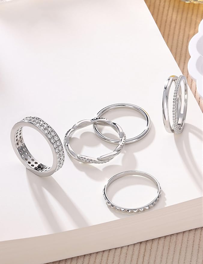 Dochais 14 K vergulde stapelbare ringen voor vrouwen