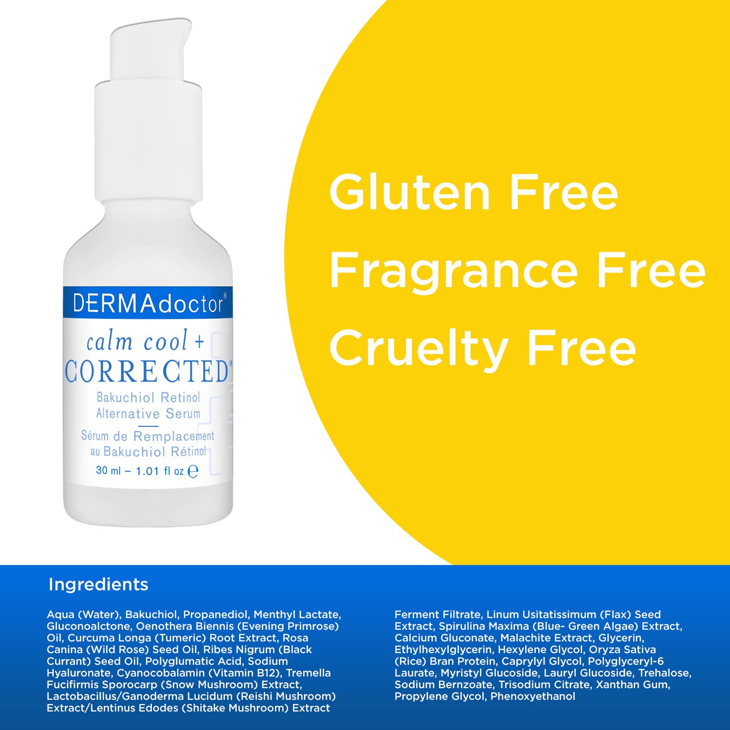 DERMAdoctor Calm Cool + Corrected Dermatologist Formulated Bakuchiol Retinol Alternative Serum for Sensitive Skin; Anti Aging Serum for Fine Lines Wrinkles - Image 3