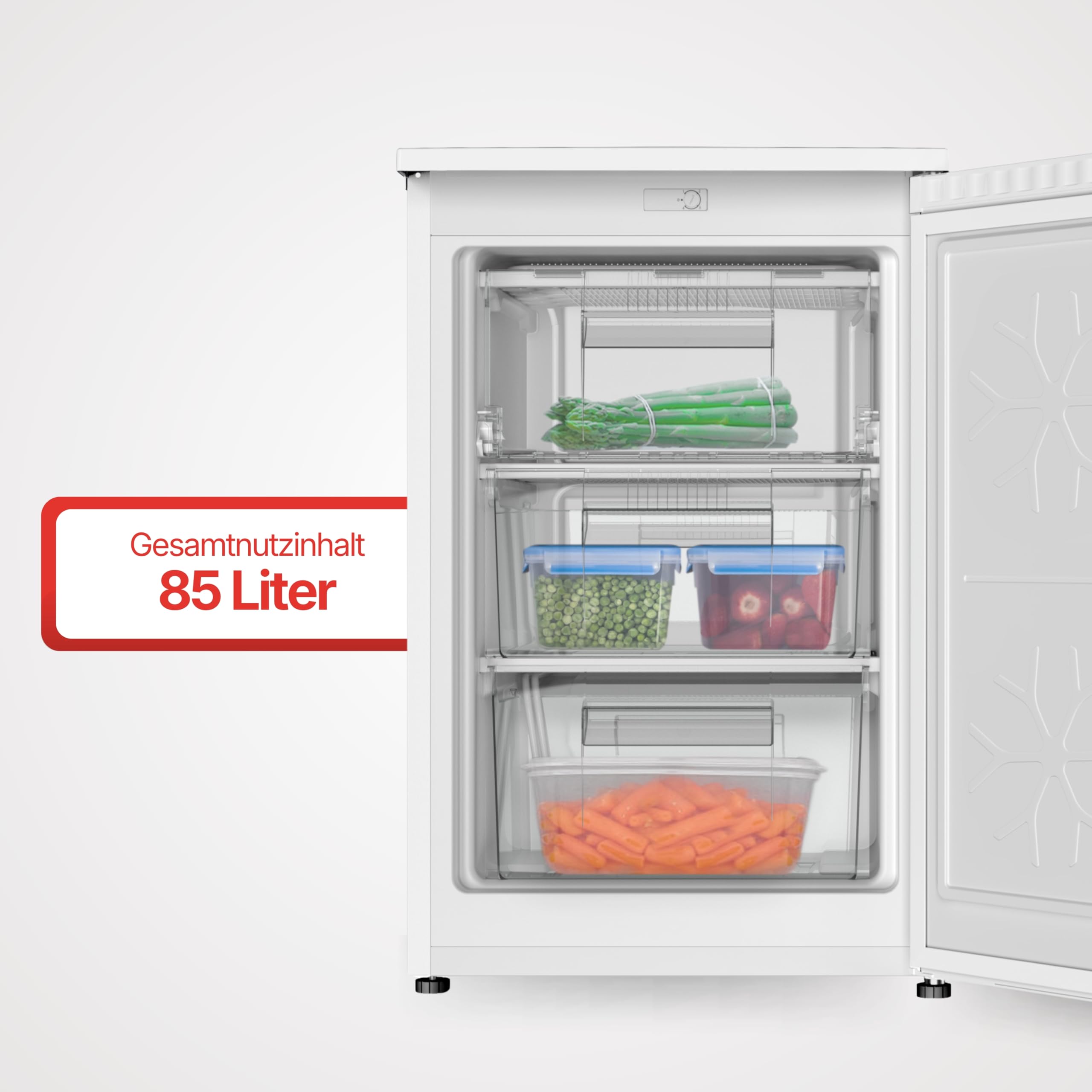 Amica Mini Congélateur 84,5 x 55 x 56 cm 85 L 4 étoiles AGS 3211 W Blanc