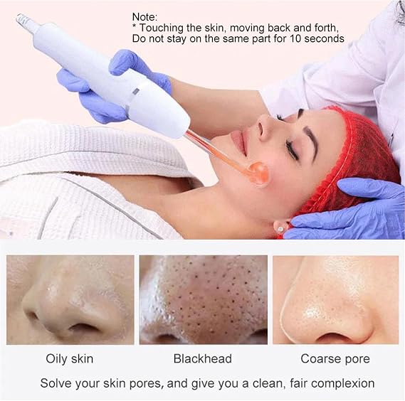 Beauty Machine - Needle-free Electroporation For Anti-aging, Diamond Microdermabrasion With Vacuum Spray, 6-in-1 Galvanic Cavitation Device For Skin Tightening & Deep Cleansing