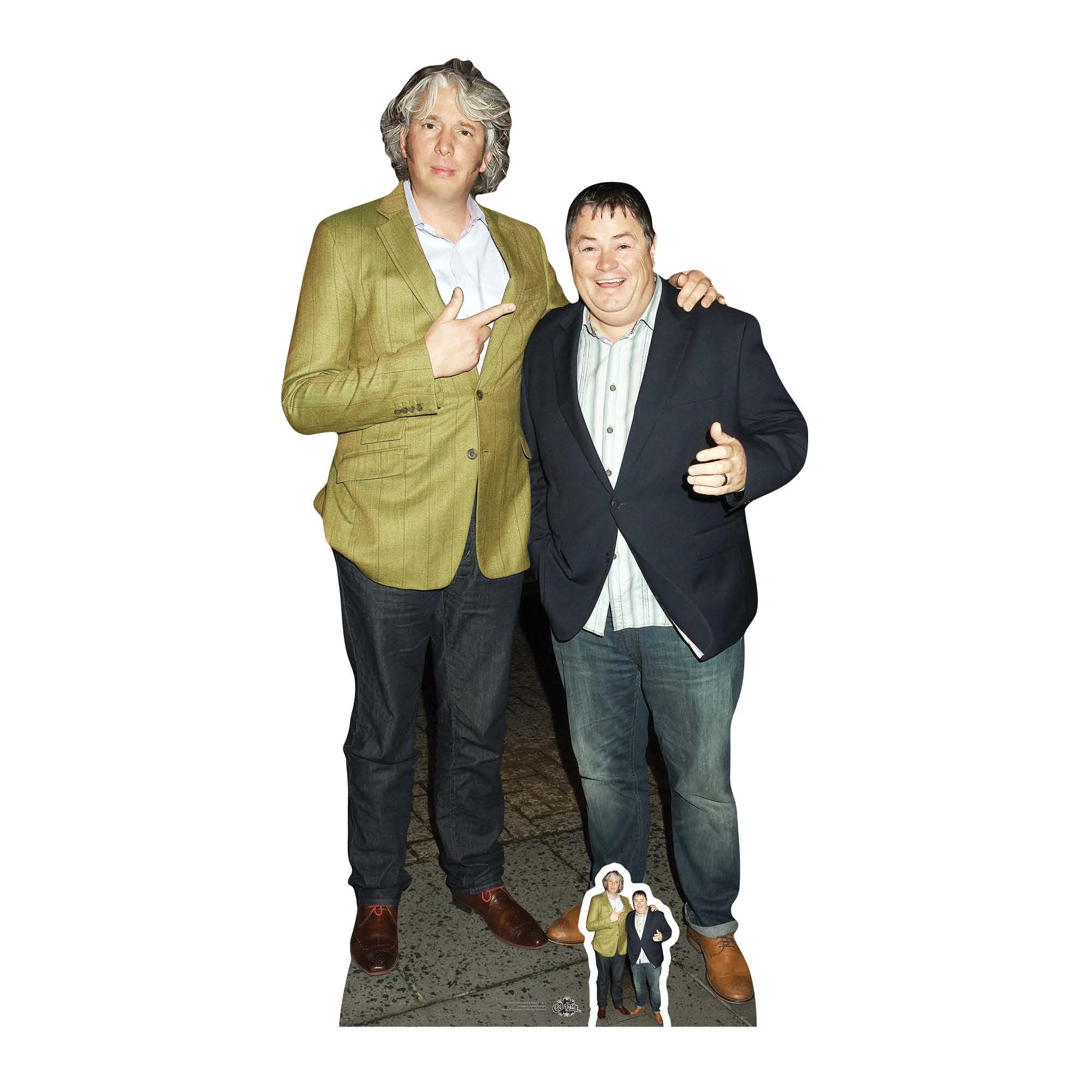 STAR CUTOUTS Life Size Cut Out with Mini Version of Edd China and Mike Brewer, Cardboard, Multi-Colour, 173 x 95 x 173 cm