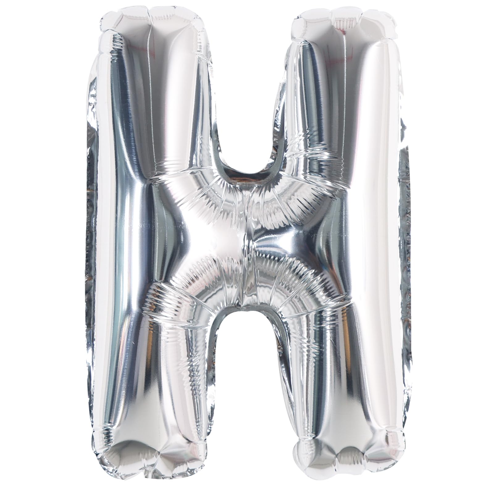 TONIFUL Silver Letter H Balloon 16Inch Foil Alphabet H Birthday Party Decor — image 1