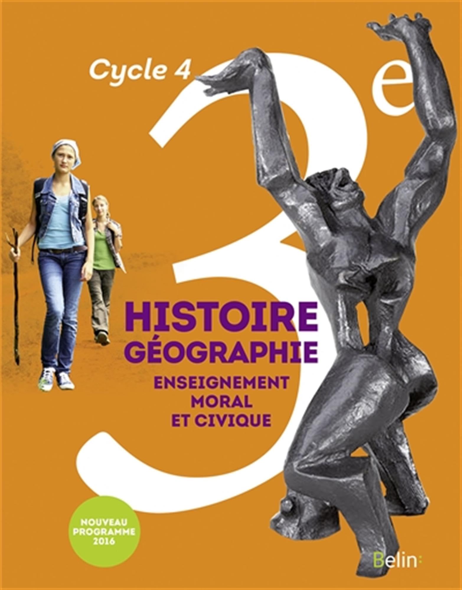 Histoire Géographie EMC 3e 2016: Manuel élève (grand format)