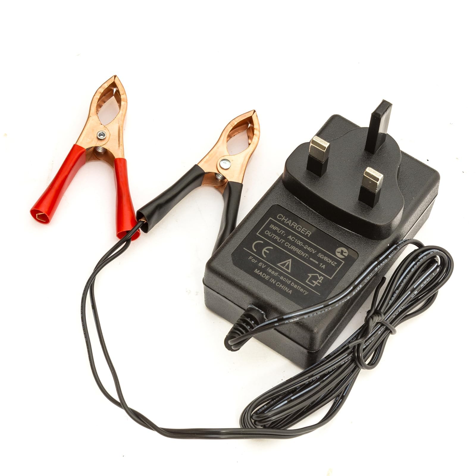 PetrolScooter Intelligent 6v 1 Amp Lead Acid Battery Charger Automatic Smart Optimiser Electric Ride On Bike UK Plug