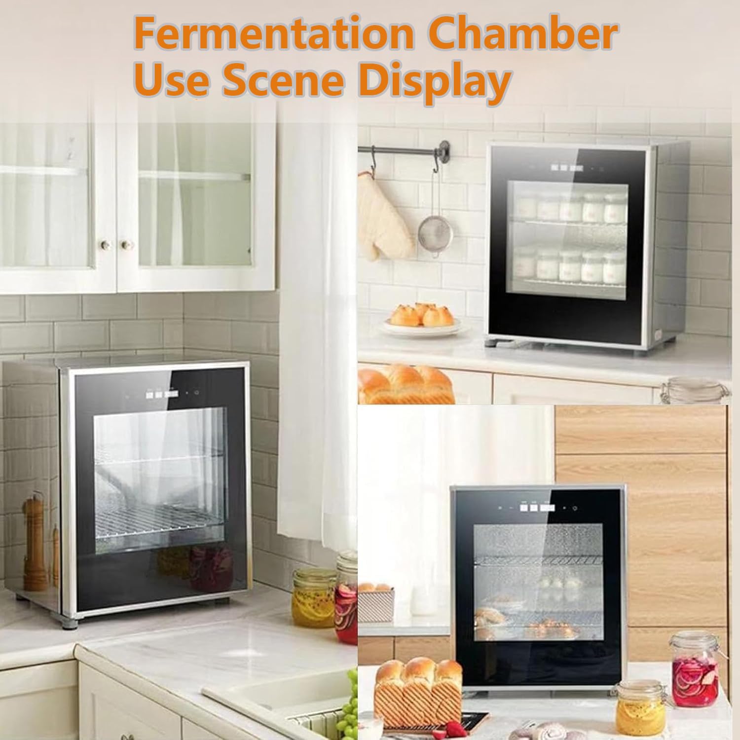 Elektrischer Gärschrank für Brotteig 40l Brot Gärbox Sauerteig mit 20-50℃ Präzisionskontrolle Sauerteigbrot-Backwerkzeugset für Brotteig Reiswein,Backstube Zuhause