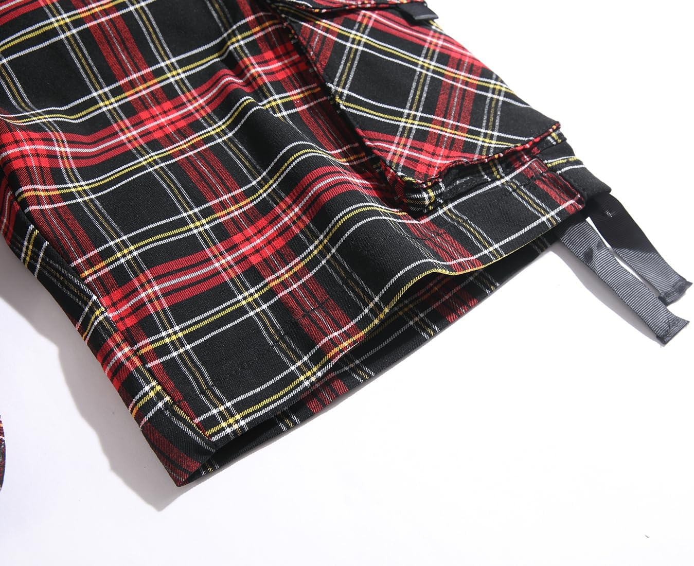 NOVOCCT Cargo Short for Men Relaxed Fit Plaid Outdoor Hiking Work Stretch Cotton Casual Shorts with Multi-Pocket - Image 6