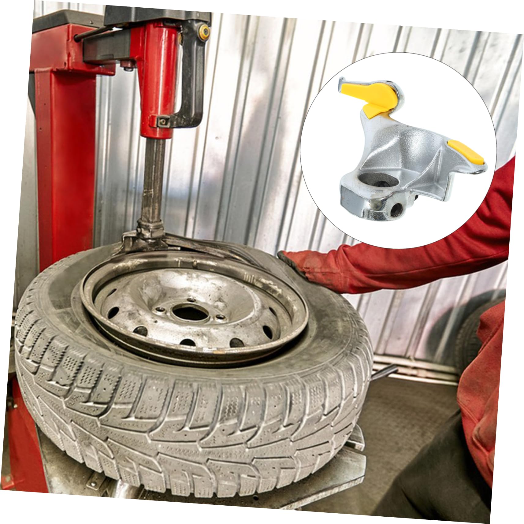 PRETYZOOM Auto Tire Changer Cast Steel Disassembling Tool for Easy Tire Removal Durable Spring Loaded Plunger Compatible with Rims for Auto Repair Tasks
