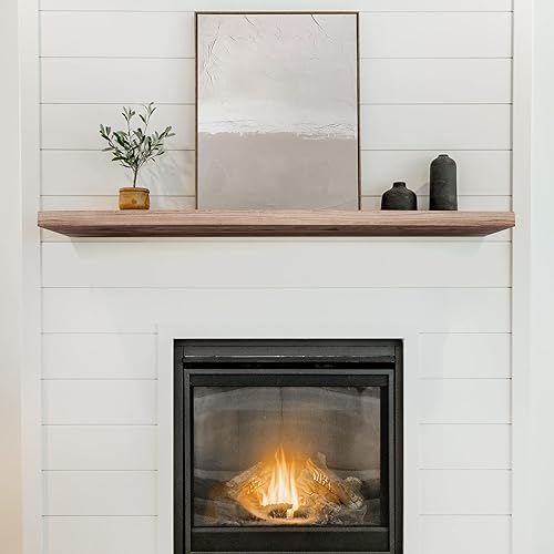 Miniatura 6 de Axeman Estantes flotantes, estantes de pared de madera maciza rústica de 8 pulgadas de profundidad para almacenamiento, estantería de exhibición