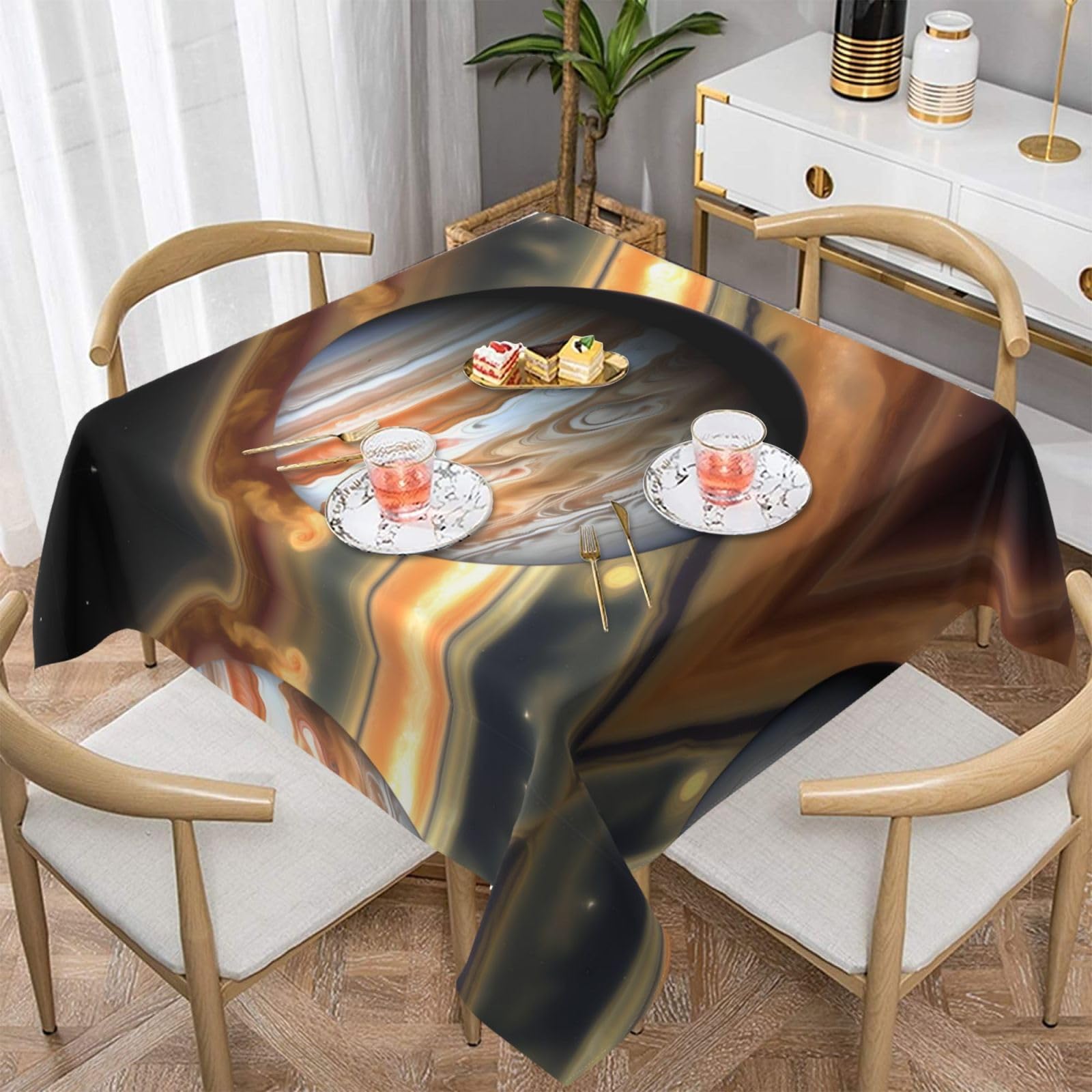 Nappe paysage de Jupiter ACEPrints rectangle imprimée pour table de camping