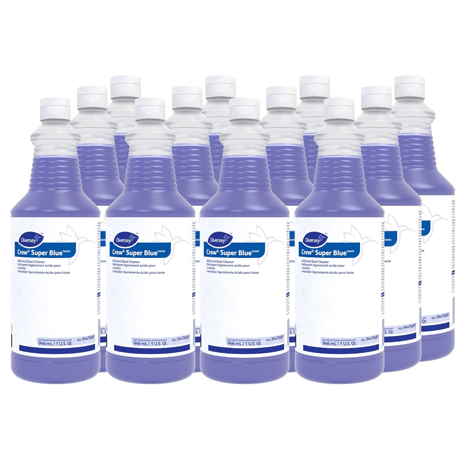CREW 94476081 Super Blue Mild Acid Toilet Bowl Cleaner, Removes Rust, Scale & Stains, Citrus Scent, Ready-to-Use Squeeze Bottle, 32-Ounce : Health & Household