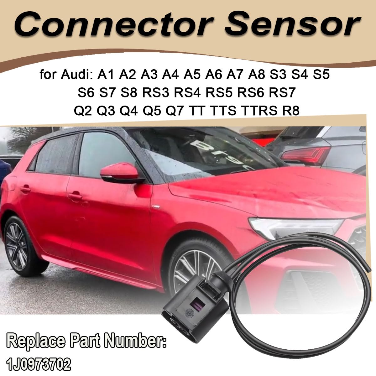 ZAMDOE 1J0973702 Kit de réparation prise de capteur connecteur ABS ESP pour Audi A1 A2 A3 A4 A5 A6 A7 A8 S3 S4 S5 S6 S7 S8 pour VW T4 T5 T6 pour Seat pour Skoda Capteur Température