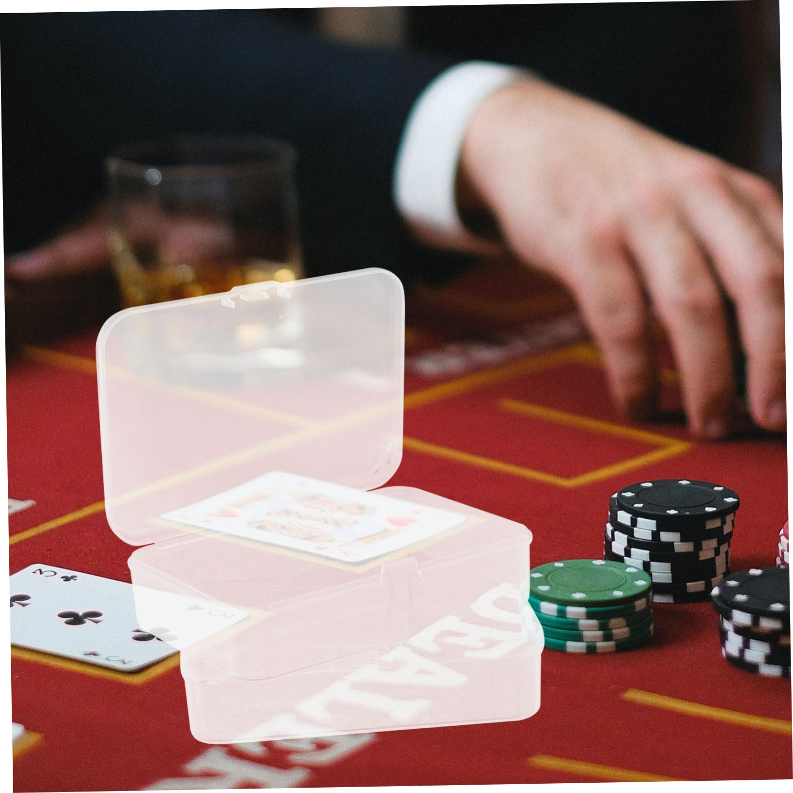 Gadpiparty 4 Set Scatola Di Immagazzinaggio Del Poker Astuccio Chiaro Mazzi Contenitore Giocare Titolari Di Carte Da Gioco Scatole Per Riporre Carte Collezionabili Pp 10 Pezzi * 4
