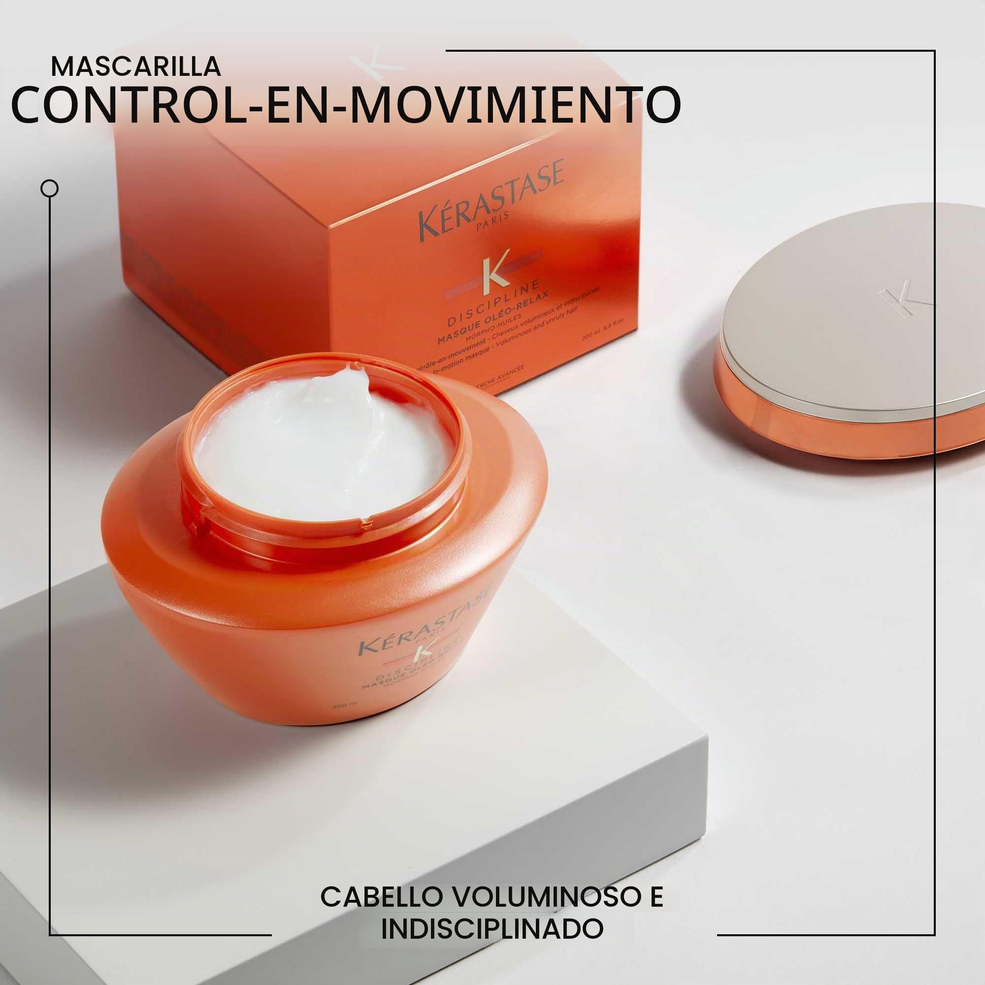 Kérastase Discipline Oléo-Relax, Mascarilla Alisante, Suavizante y Antiencrespamiento, Protector Térmico, Para Pelo Encrespado, Masque Oléo-Relax, 200 ml