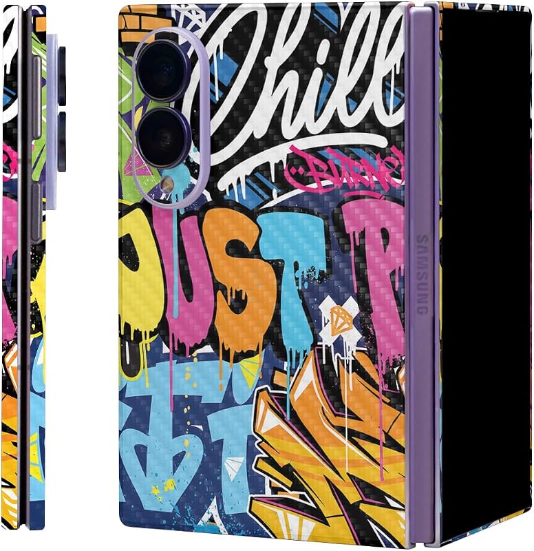 Carbon Fiber Phone Skin Compatible with Samsung Galaxy Z Fold 8 - Just Paint - Premium 3M Vinyl Protective Wrap Decal Cover - Easy to Apply | Crafted in the USA by MightySkins