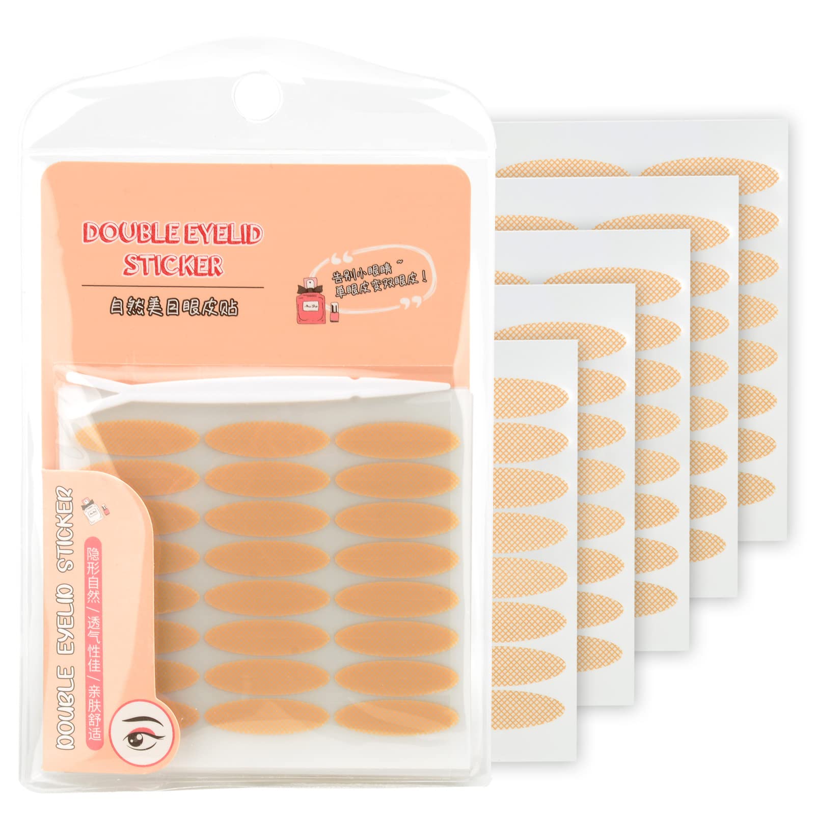 Invisible Eyelid Tape, 120Pairs One-Sided Sticky Lace Eyelid Sticker, Self-Adhesive Eyelid Lift Strip, Instantly Eyelid Lift Without Surgery Perfect for Hooded Droopy Eyelid