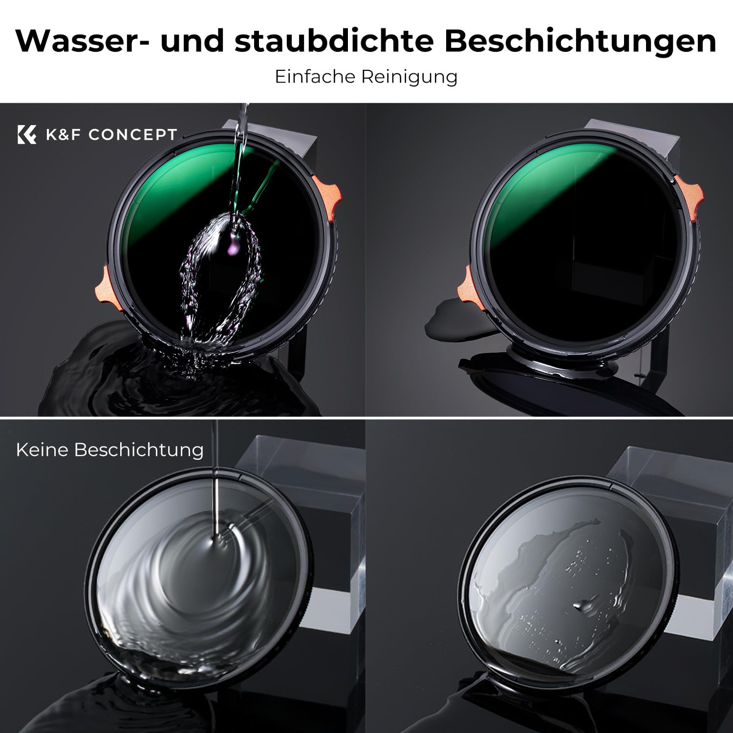 K&F CONCEPT Nano-X ND Filter 82mm CPL&ND4-ND64 2 in 1 multifunktionaler Graufilter und CPL Filter Polfilter