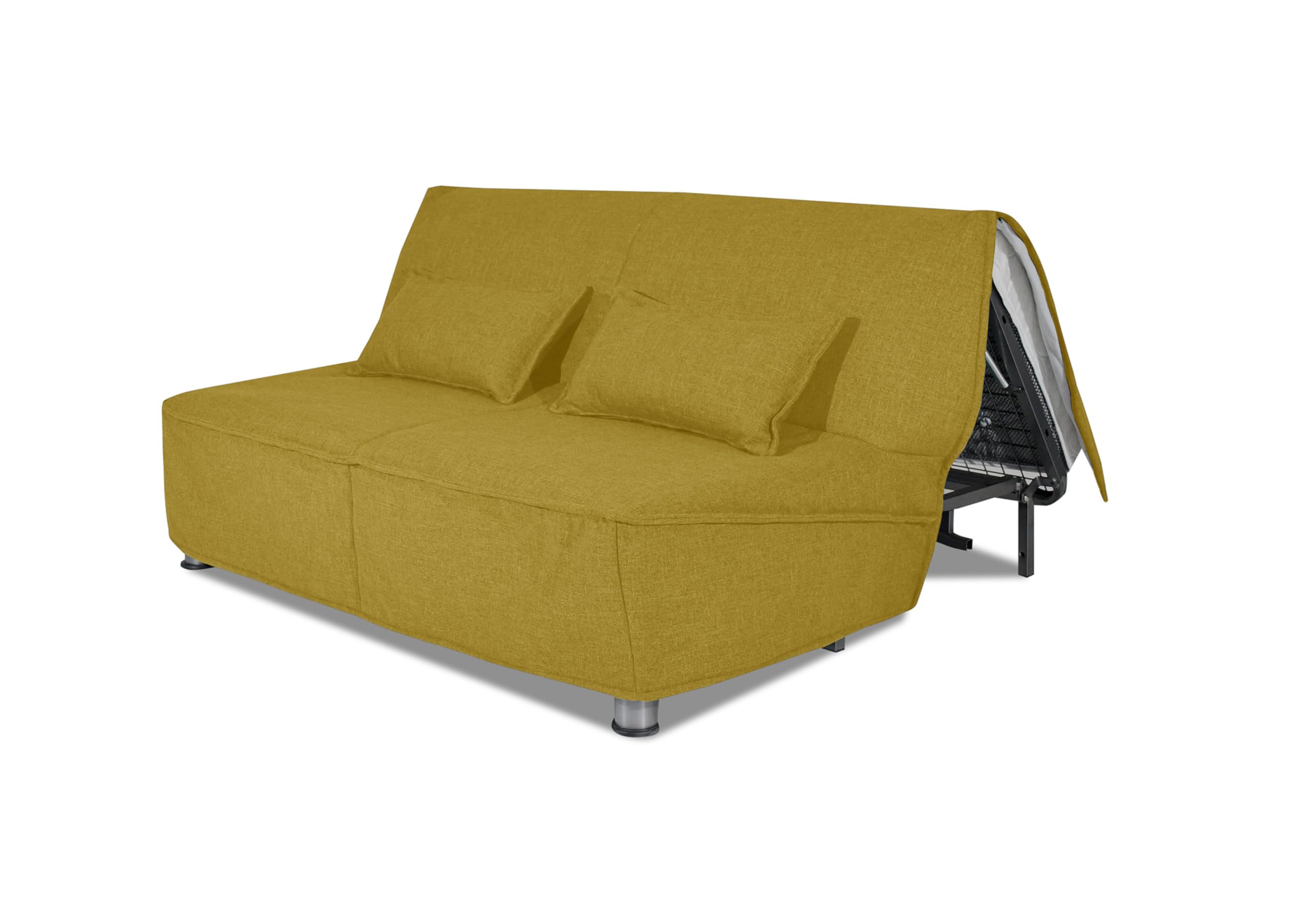 Nuvole di Sonno - Divano Letto Levante 3 Posti con Materasso Matrimoniale 160x190, Prontoletto con Rete Elettrosaldata Richiudibile, Rivestimento Sfoderabile, 2 Cuscini in Omaggio, Made in Italy