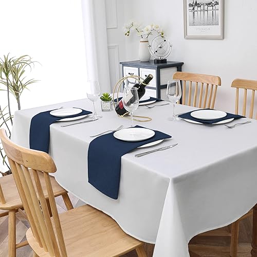 Miniatura 4 de H.VERSAILTEX Juego de 12 servilletas de tela texturizadas de lino (18 x 18 pulgadas), impermeables, extra suaves, gruesas, duraderas, reutilizables,