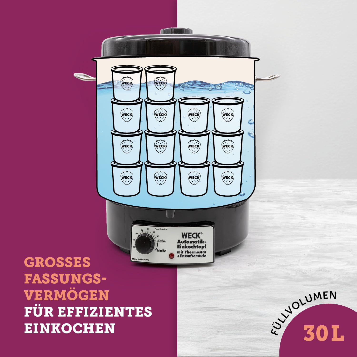 Weck WAT 24A Stérilisateur 1800 W, Métallique