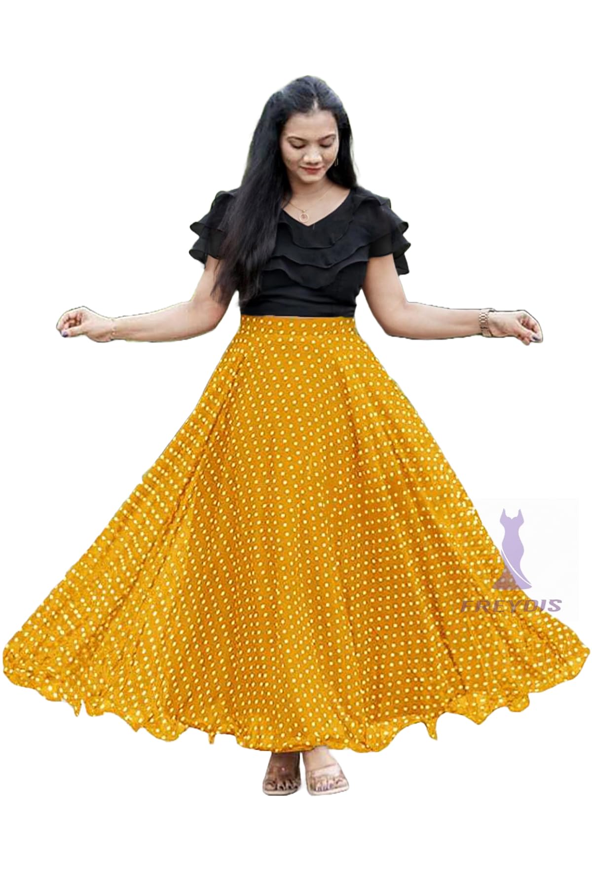 Women's Georgette Regular Fit Top and Skirt Set with Elegant Design | Super Soft Trendy Outfit