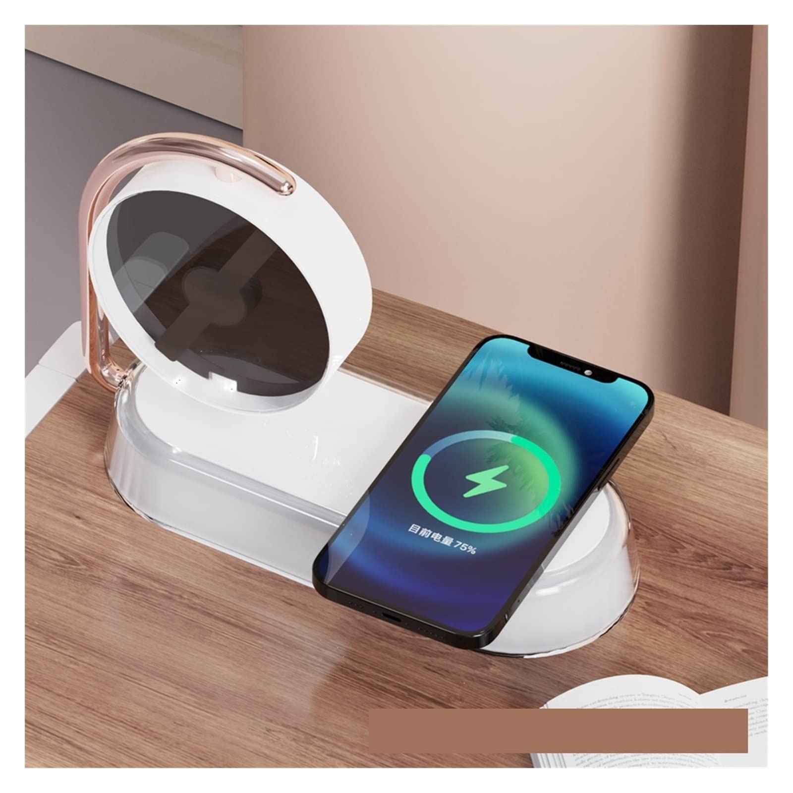 Ventilatore con ologramma 3D, Proiettore olografico 3D a occhio nudo Macchina pubblicitaria olografica Proiezione verticale Imaging Ricarica wireless for telefoni cellulari per Negozi Aziendali, Negoz