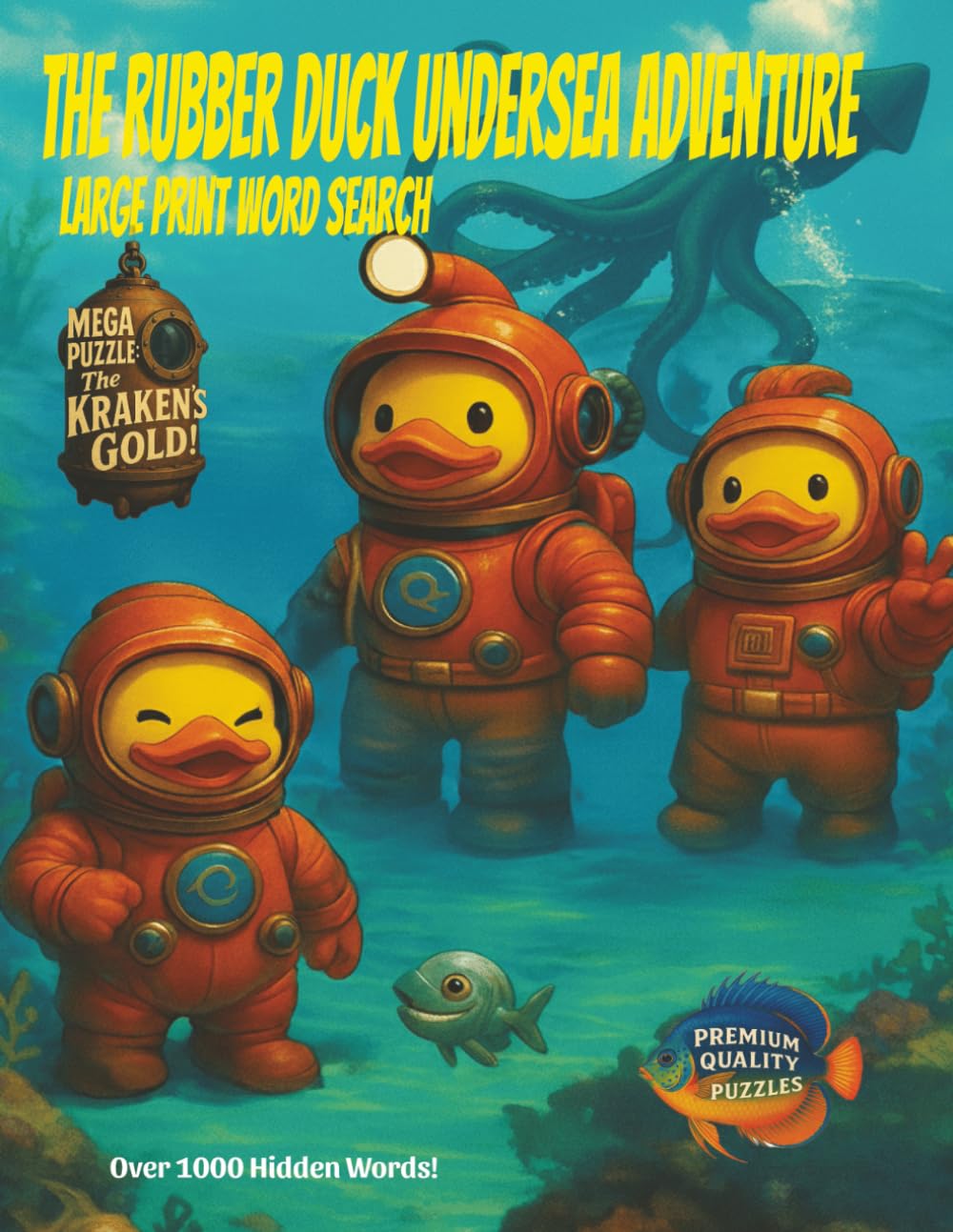 Large Print The Rubber Duck Undersea Adventure Word Search: Join the Ducks for a Thrilling Undersea Adventure Exploring 55 Large-Print Word Searches, ... Puzzle (The Rubber Duck Adventure Series)